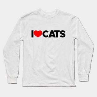 I Love Cats Kittens Cat Lovers Long Sleeve T-Shirt